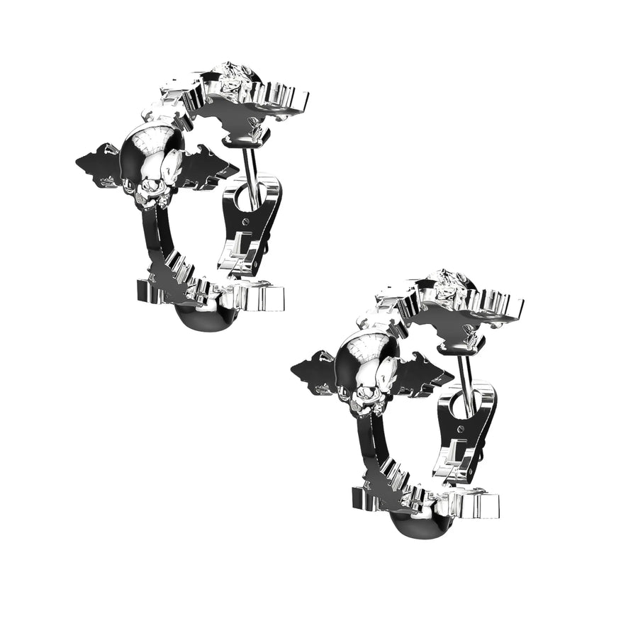 TRIPLE DYT HOOP EARRING