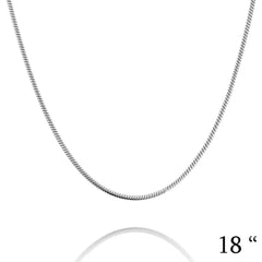1.3MM STERLING SILVER REAL SNAKE CHAIN
