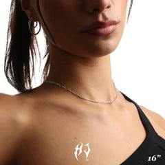 STERLING SILVER FIGARO CHAIN