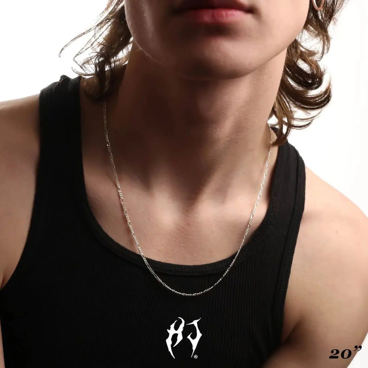 STERLING SILVER FIGARO CHAIN