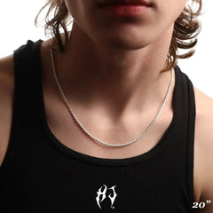 STERLING SILVER ROPE CHAIN