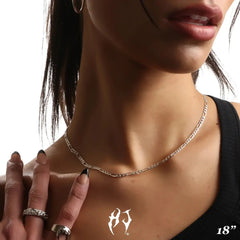 STERLING SILVER FIGARO CHAIN