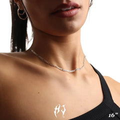 STERLING SILVER FIGARO CHAIN