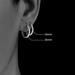 English preview image 2 - Minimal Sterling Silver Hoop Earrings