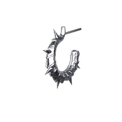 ARMORED OPEN HOOP EARRING