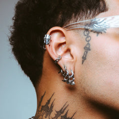SKULL HOOP EARRINGS