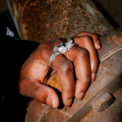 DOUBLE FINGER OCTOSKULL RING