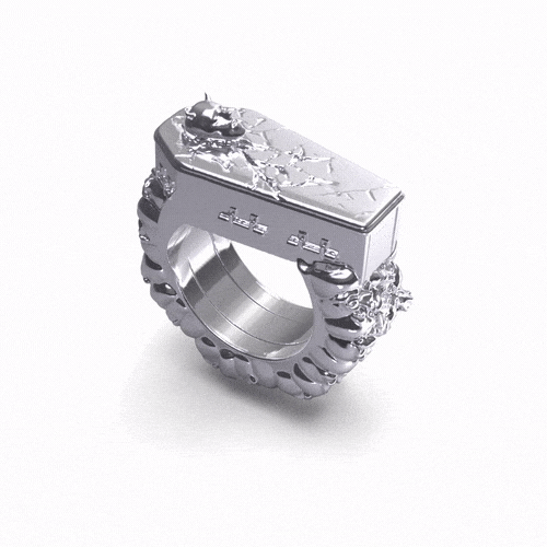 FALLEN ANGEL COFFIN RING