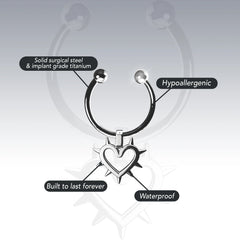FAUX SPIKED HEART SEPTUM
