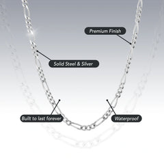 STERLING SILVER FIGARO CHAIN