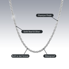 STERLING SILVER ROPE CHAIN