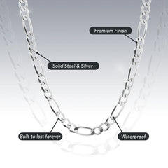 STERLING SILVER FIGARO CHAIN