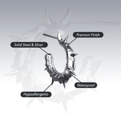 ARMORED OPEN HOOP EARRING