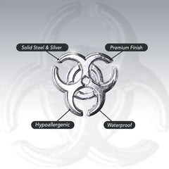 BIOHAZARD STUD EARRING