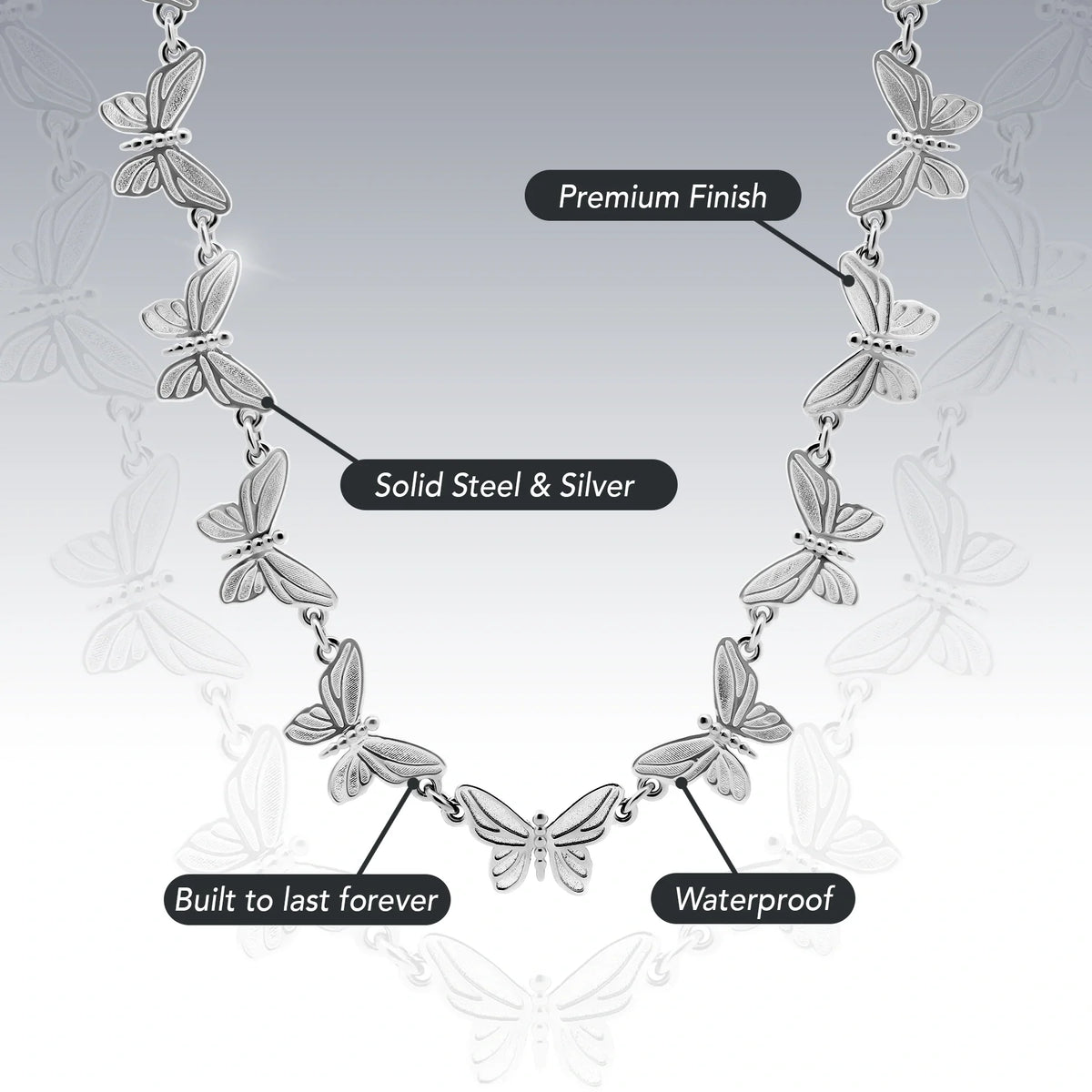 BUTTERFLY NECKLACE (ADJUSTABLE)
