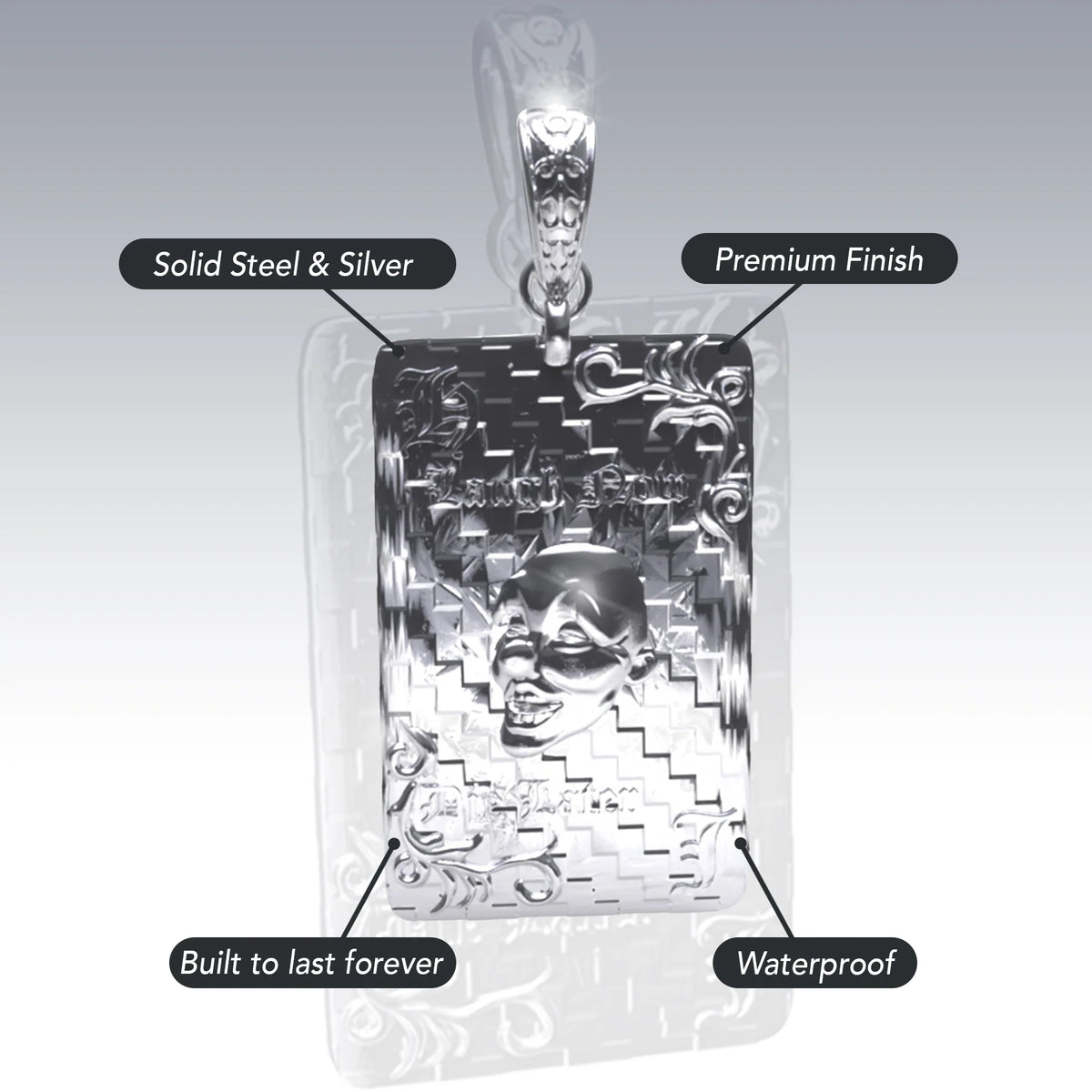 LAUGH NOW, DIE LATER PENDANT
