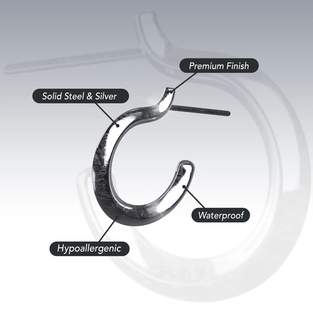 PLAIN OPEN HOOP EARRING