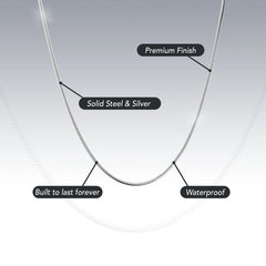 1.3MM STERLING SILVER REAL SNAKE CHAIN