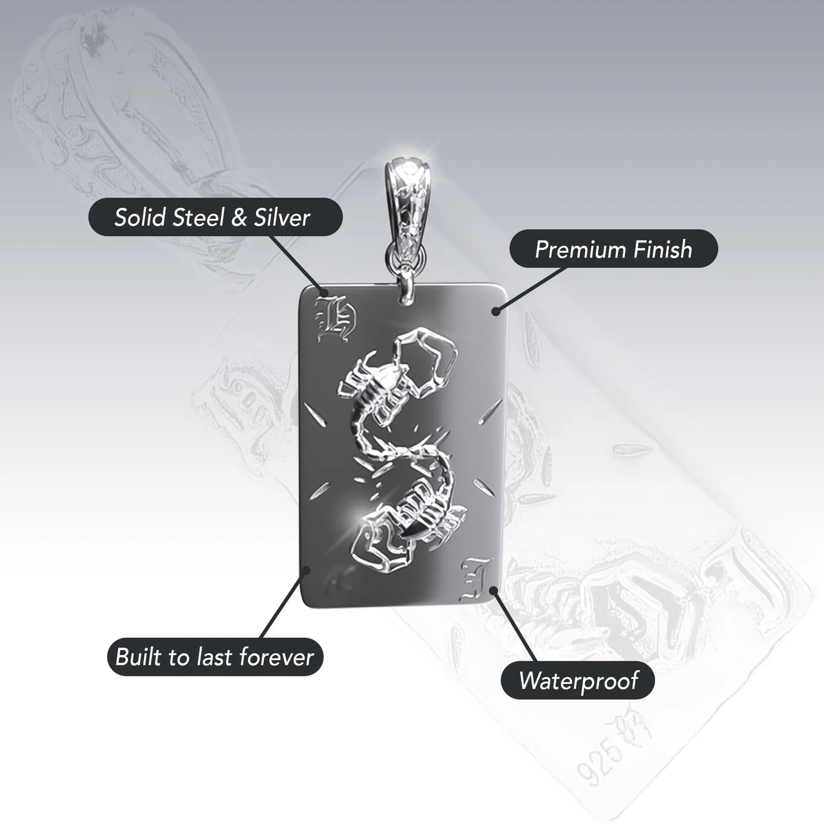 SCORPIO TAROT CARD PENDANT
