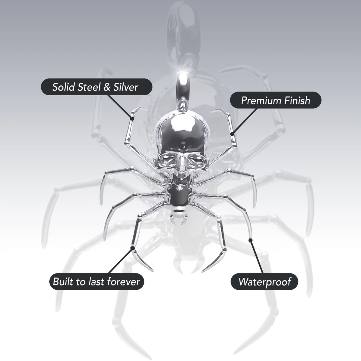 SPIDER SKULL PENDANT