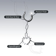 SPIKE HEART EARRING