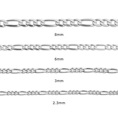 STERLING SILVER FIGARO CHAIN