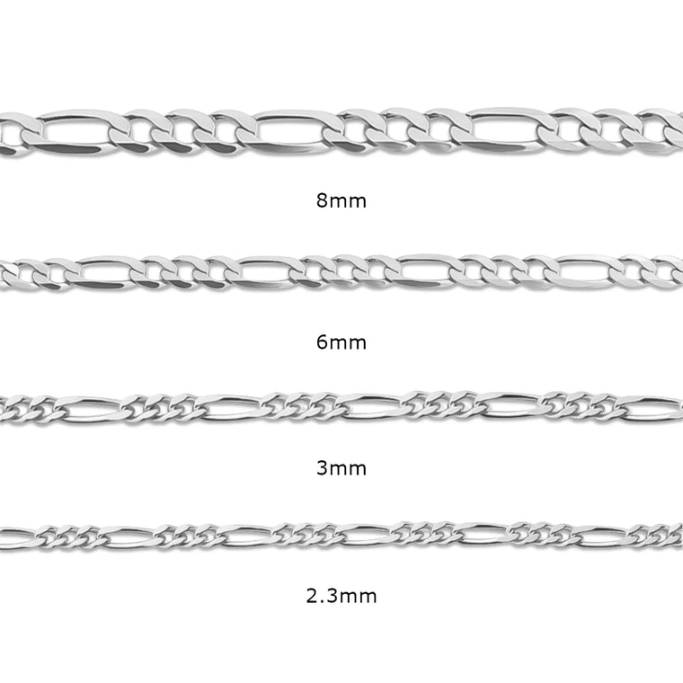 STERLING SILVER FIGARO CHAIN