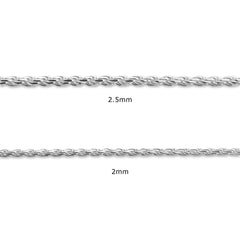 STERLING SILVER ROPE CHAIN