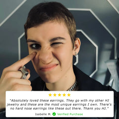 "NOSE" STUD EARRING