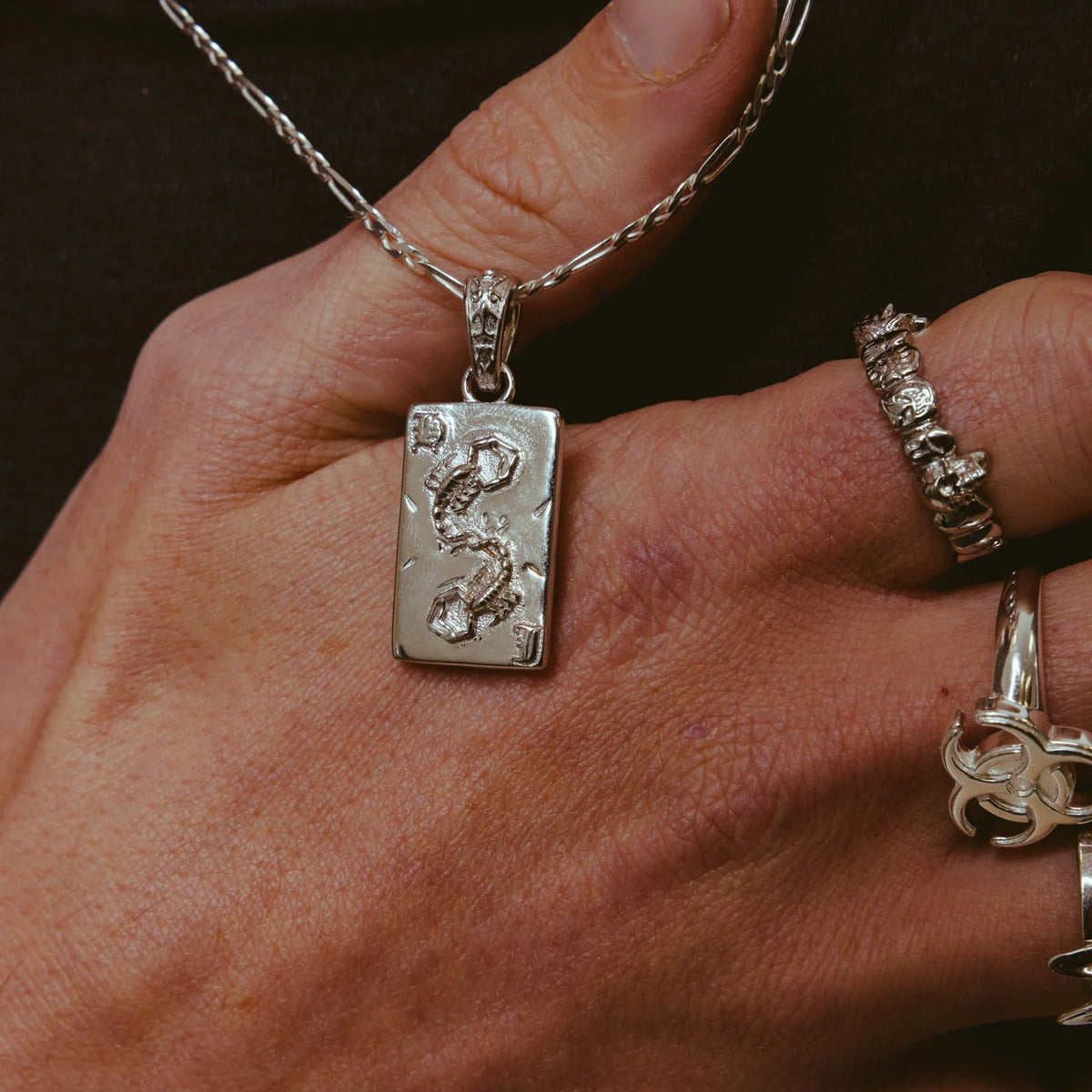 SCORPIO TAROT CARD PENDANT