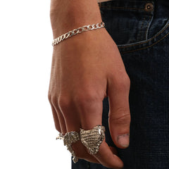 SILVER 6MM CURB BRACELET