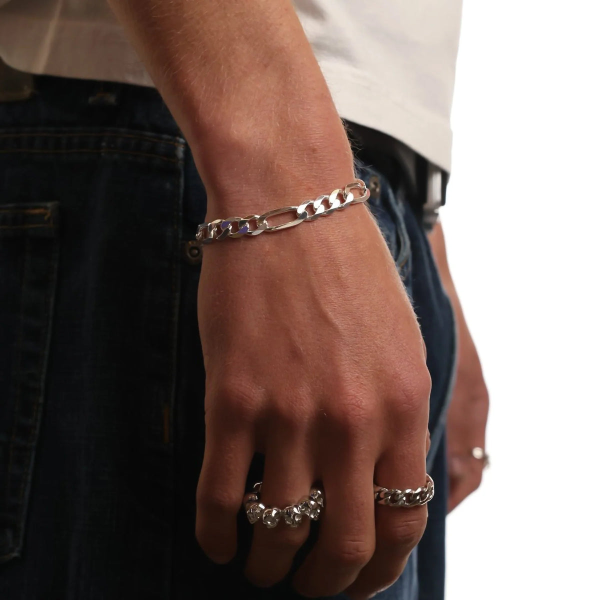 SILVER FIGARO BRACELET