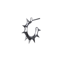 SPIKED OPEN HOOP EARRING
