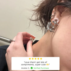 TRIPLE DYT HOOP EARRING
