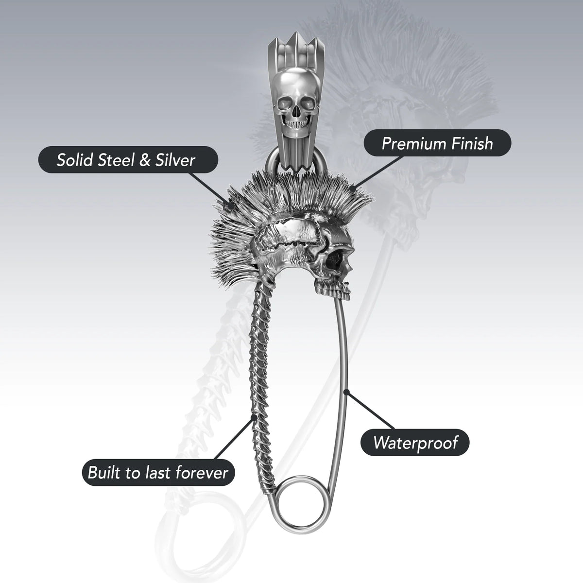 PUNK SAFETY PIN PENDANT